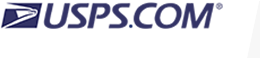 USPS.com 首页。鹰头徽标与旁边的单词 United States Postal Service 是构成公司标志的两个要素。